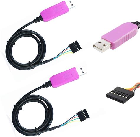 Hailege 2pcs Pl2303hxd Usb To Rs232 Usb To Ttl Usb To Uart Serial Adapter Cable