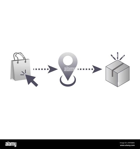 Click And Collect Order Icon Receive Order In Pick Up Point Delivery