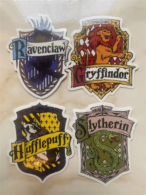 Harry Potter Hogwarts House Crest Vinyl Stickers Decals Ebay