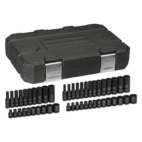 Charts of socket sizes sorted from smallest to largest. GearWrench® 84902 - 1/4" Drive SAE/Metric Impact Socket ...