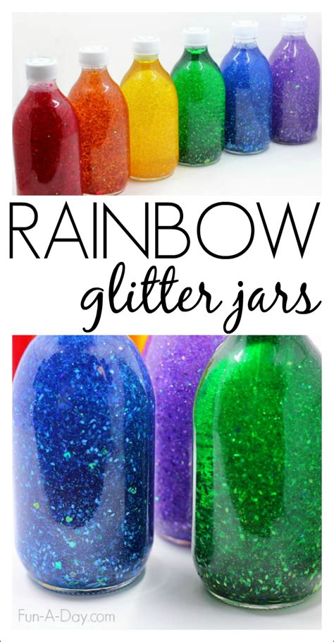 Make These Gorgeous Glitter Jars In A Rainbow Of Colors Rainbow