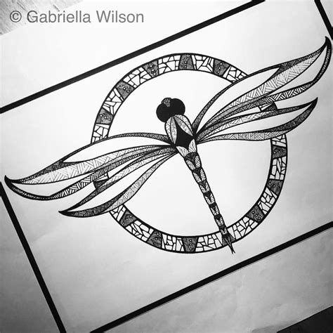 Dragonfly Gabriella Wilson Dragonfly Drawing Art Nouveau Tattoo