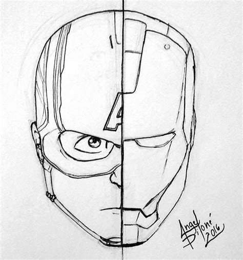 Angel Dilone Art — Captain America Vs Iron Man Ink Civilwar
