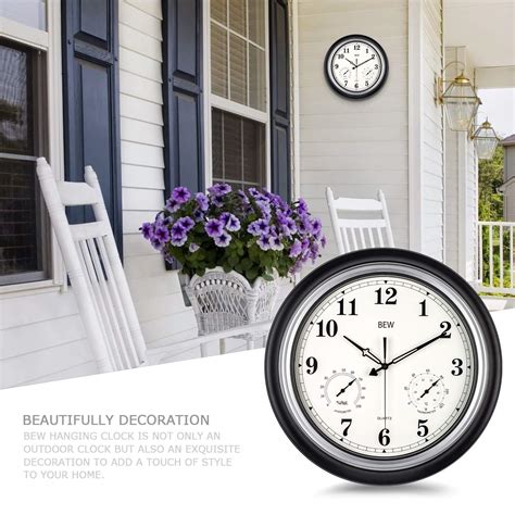 Large Outdoor Clock For Patio 18 Inch Retro Waterproof Outdoor Clocks