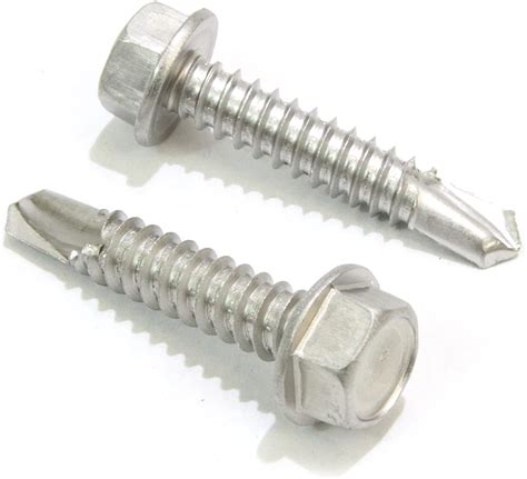 14 X 1 Stainless Hex Washer Head Self Drilling Screws 50 Pc 410