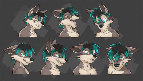 commission takkin s expression sheet 2 by temiree on deviantart furry art anthro furry