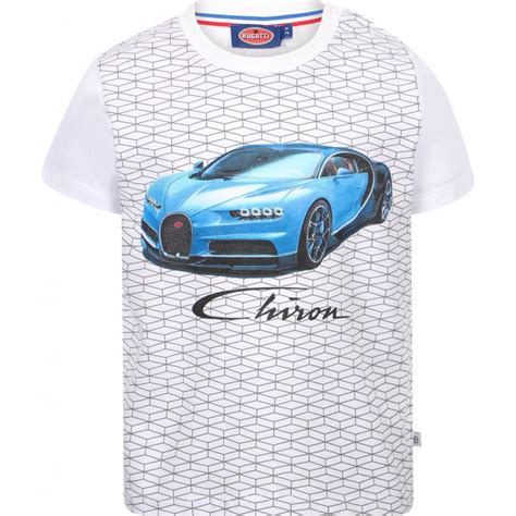 Bugatti Bugatti Chiron Geometric Print T Shirt In White Geometric