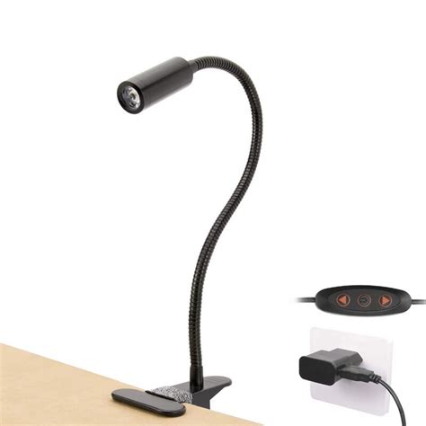 Led Clip Light 3w Bed Lamp Flexible Gooseneck Reading Lamp Desk Lamp