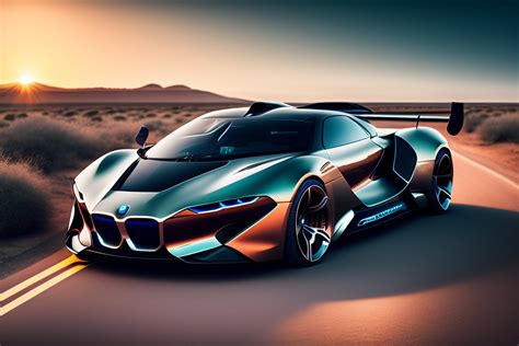 Lexica Photographer And Futuristic Bmw Supercar On A Road