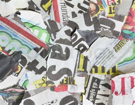 Torn Newspaper Use Forbackground Stock Image Colourbox