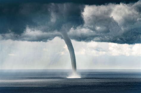 Awesome Photographs Show Terrifying Water Spout Smash Coast Daily Star