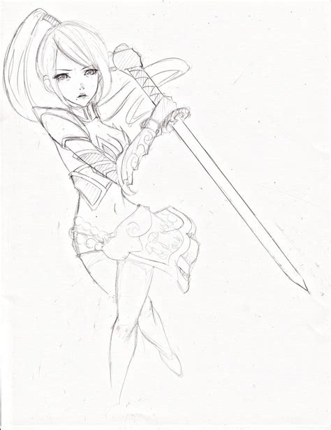 Https://wstravely.com/draw/how To Draw A Anime Warrior Girl