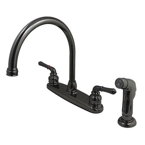 Other than that, this faucet. Kingston Brass 2-Handle Standard Kitchen Faucet with Side ...