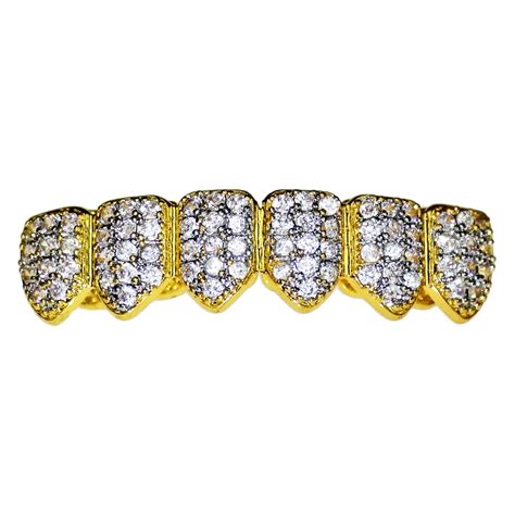 Best Grillz Bling Grillz 18k Gold Plated And Silver Tone Bottom Row