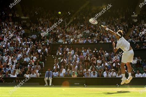 Roger Federer Switzerland Serves During 3rd Editorial Stock Photo
