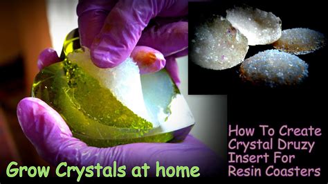Resin Art How To Make Crystal Druzy Mold Inserts For Resin Coasters