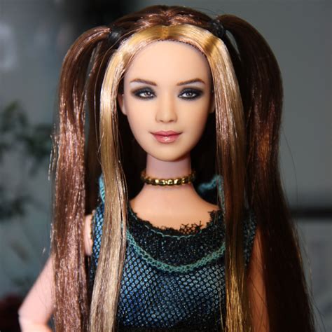 Custom Smoky Eyed Barbie Bmr1959 Doll Head Repaint Ooak Inspire Uplift