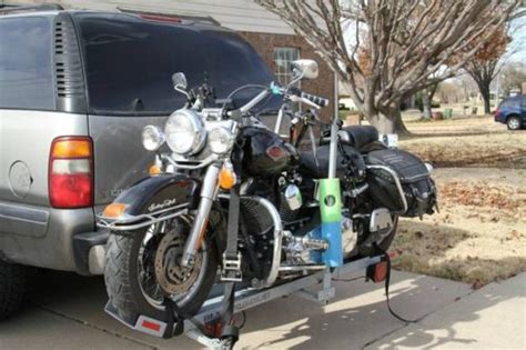 You can haul a bike by loading it onto a trailer and pulling it with another vehicle. Motorcycle hitch carrier;haul w/o trailer:Saves fuel:Bmw ...