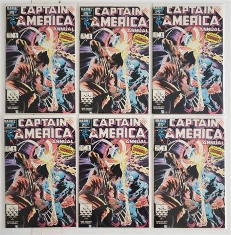 CAPTAIN AMERICA ANNUAL 8 Lot Of 6 Comics Wolverine Vs Cap HI GRADE