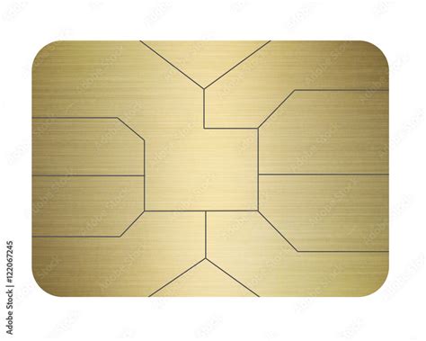 Credit Card Chip Gold Isolated On White Stock Illustration Adobe Stock