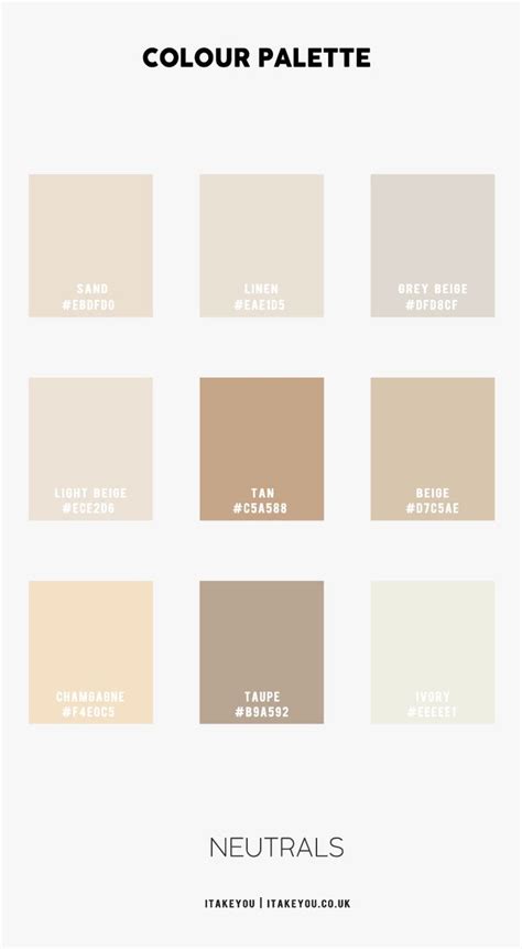 How To Create Neutral Bedroom Beige Color Scheme Nude Color Palette Ivory Color Palette