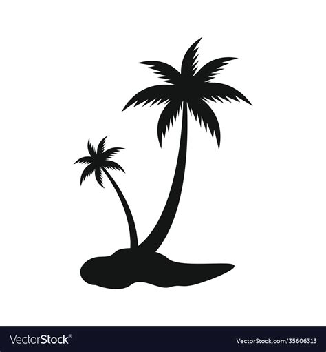 Coconut Tree Icon Design Template Isolated Vector Image