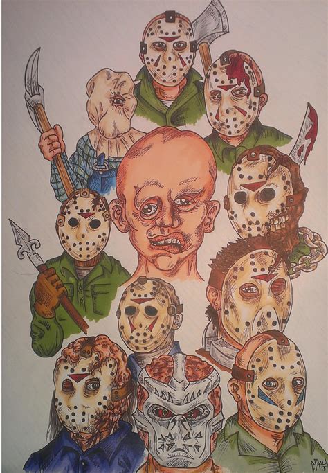 Friday The 13th The Many Faces Of Jason Voorhees By Claudiopaola007 On
