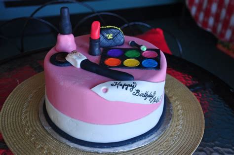 Fondant Makeup Birthday Cake From Marcos Bakery And Chris Catering