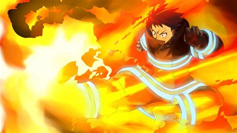 Fire Force Shinra Kusakabe Jumping On Fire Hd Anime Wallpapers Hd