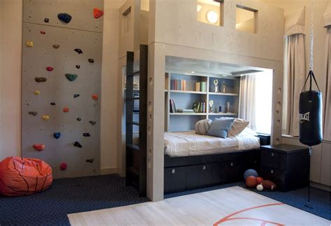 Kids Rooms Climbing Walls And Contemporary Schemes