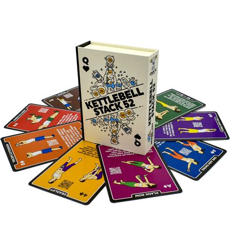 Continue drawing cards and performing exercises until your time expires. Stack 52 Kettlebell Exercise Cards. Workout Playing Card Game. Video Instructions Included ...