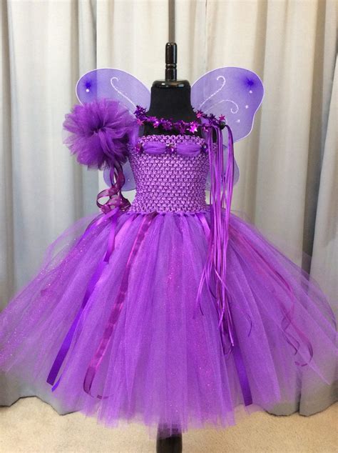Purple Fairy Princess Costume Princess Tutu Dress With Crown Etsy