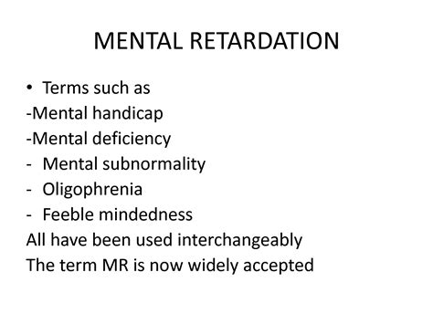 Solution Mental Retardation Studypool