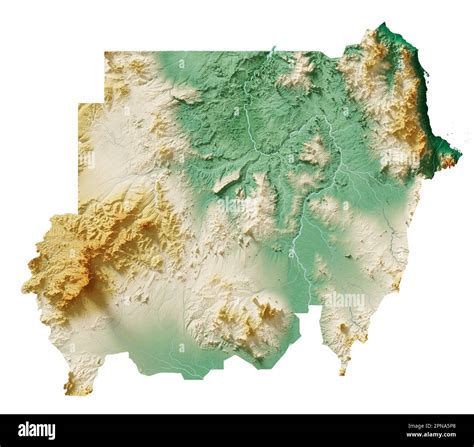 Map Topographic Sudan Cut Out Stock Images And Pictures Alamy