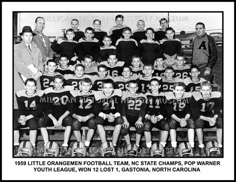 1959 Little Orangemen Football Team Nc State Champs Pop Warner Youth