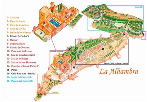 Partes De La Alhambra Guía Completa De Los Rincones Y Lugares En La