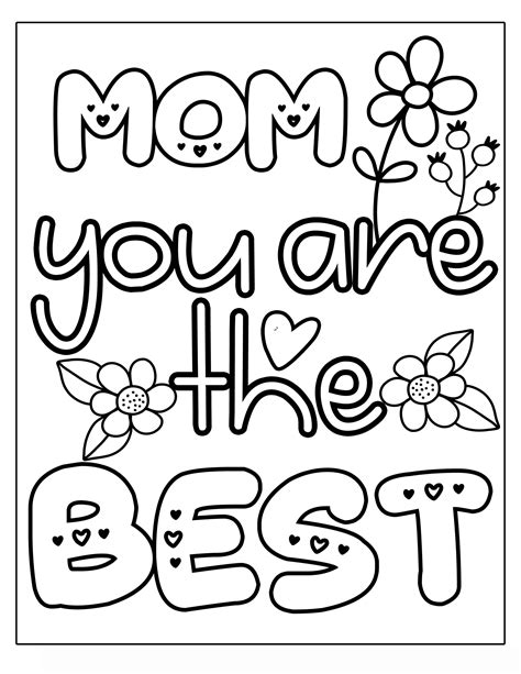 Free I Love Mom Coloring Pages Rainbow Printables