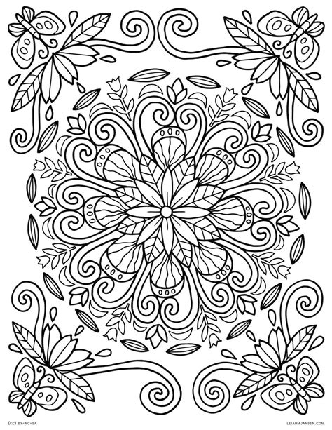 20 Free Printable Spring Adult Coloring Pages