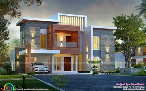 Awesome Contemporary Style Home Kerala Jhmrad 151085
