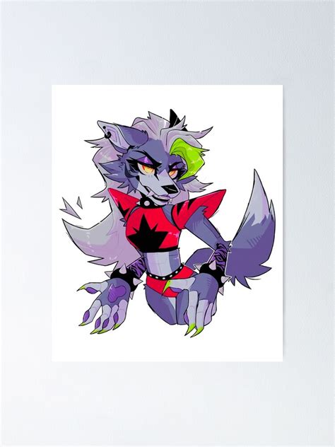 Fnaf Glam Rock Roxanne Wolf Sticker Poster For Sale By Daily Deals