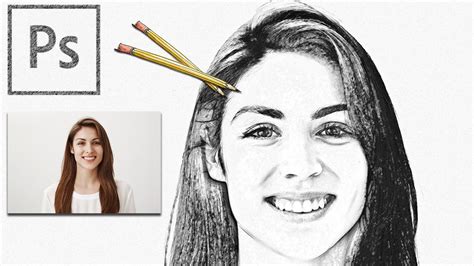 Pencil Sketch Effect Photoshop Effect Photoshop Tutorial Youtube