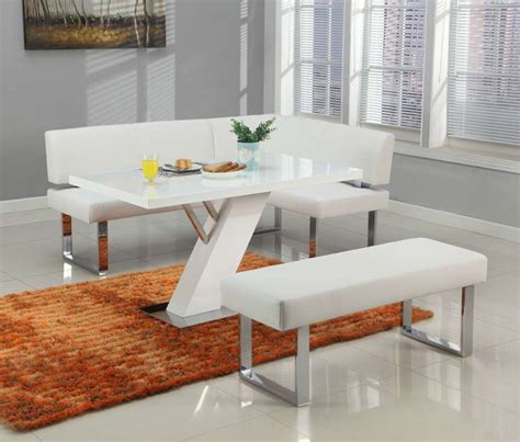 Chintaly Linden 3 Piece Dining Table Nook And Bench Set Linden 3pc