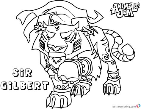 The world's most motionless guard dog? Animal Jam Coloring Pages Sir Gilbert - Free Printable ...