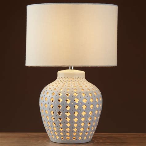 444 results for white table lamp shade. Searchlight Lighting Crochet 2 Light Table Lamp With Whie Ceramic Base And White Drum Shade ...