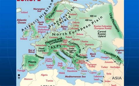 Eastern Europe Carpathian Mountains Map