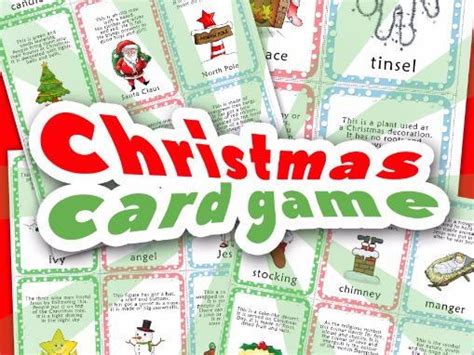 Christmas Card Game Teaching Resources Card Games Christmas Cards
