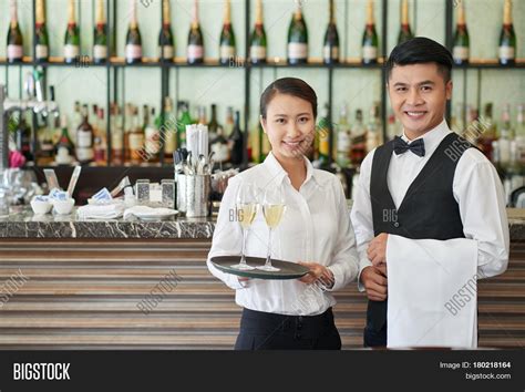Smiling Waiter Image And Photo Free Trial Bigstock