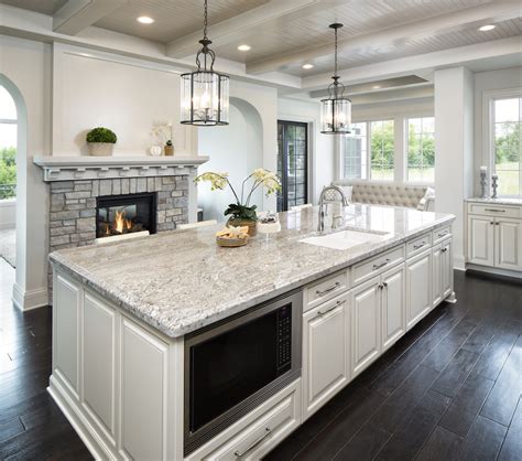 Taupe White Granite Countertops In Kitchen Candd Granite Minneapolis Mn