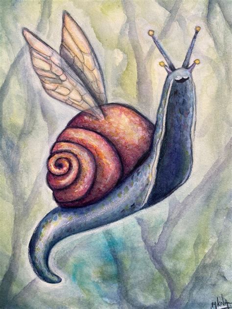 The Magic Snail Original Art Etsy
