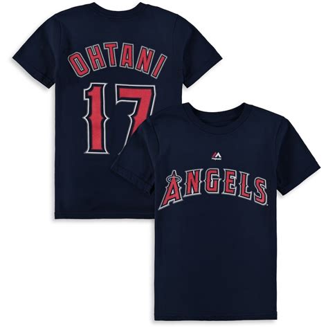 Youth Los Angeles Angels Shohei Ohtani Majestic Navy Player Name